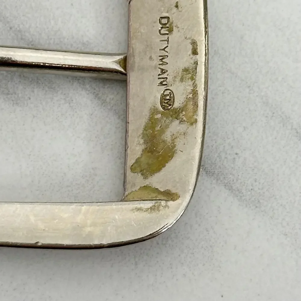 Dutyman Silver Tone Simple Basic Belt Buckle